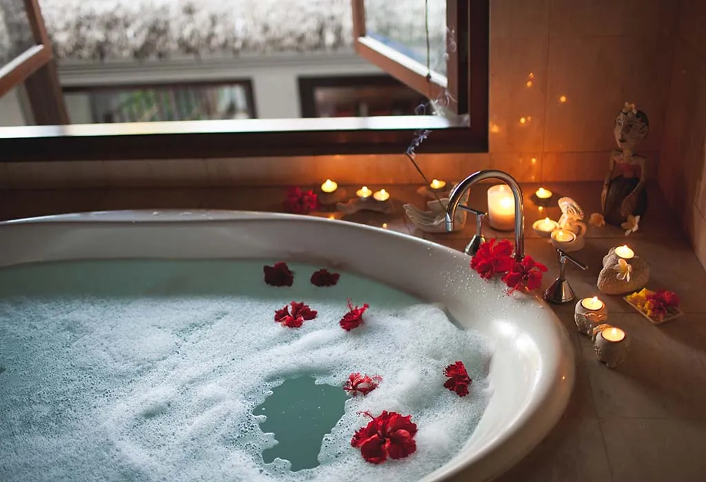 jump into a warm shower