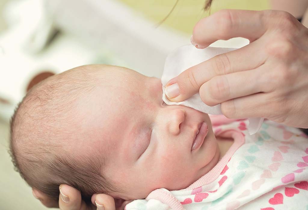 washing face with baby wash