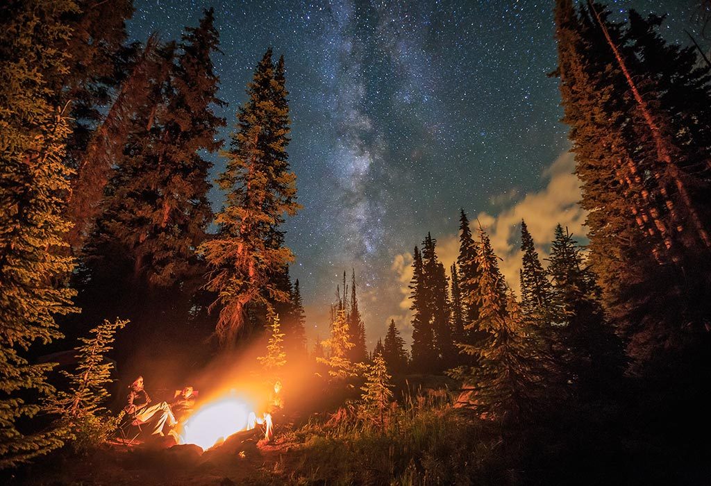 stargazing and camping