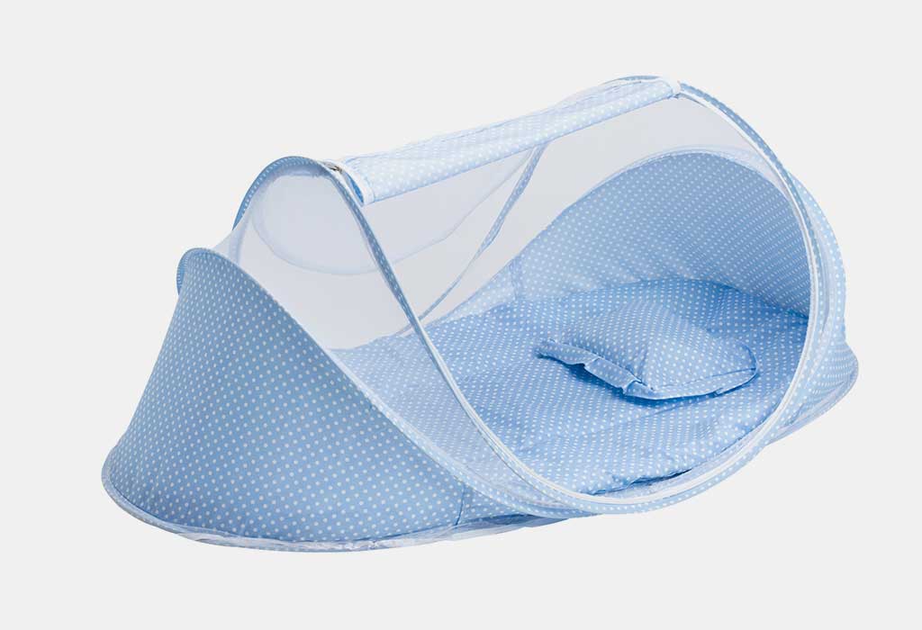 Baby bed with mosquito net