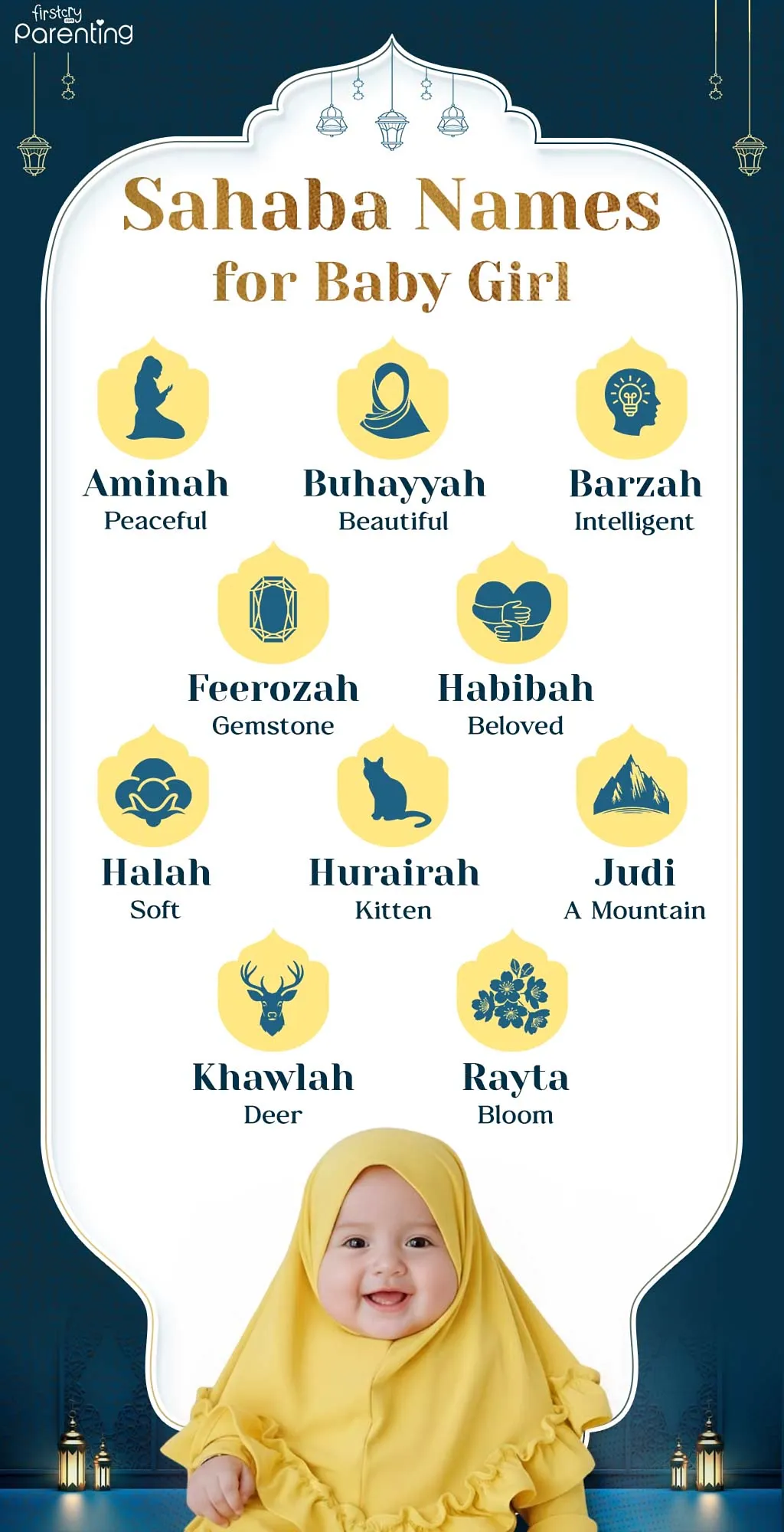 Infographic - Sabiyat Names: Female Sahaba Names for Baby Girl
