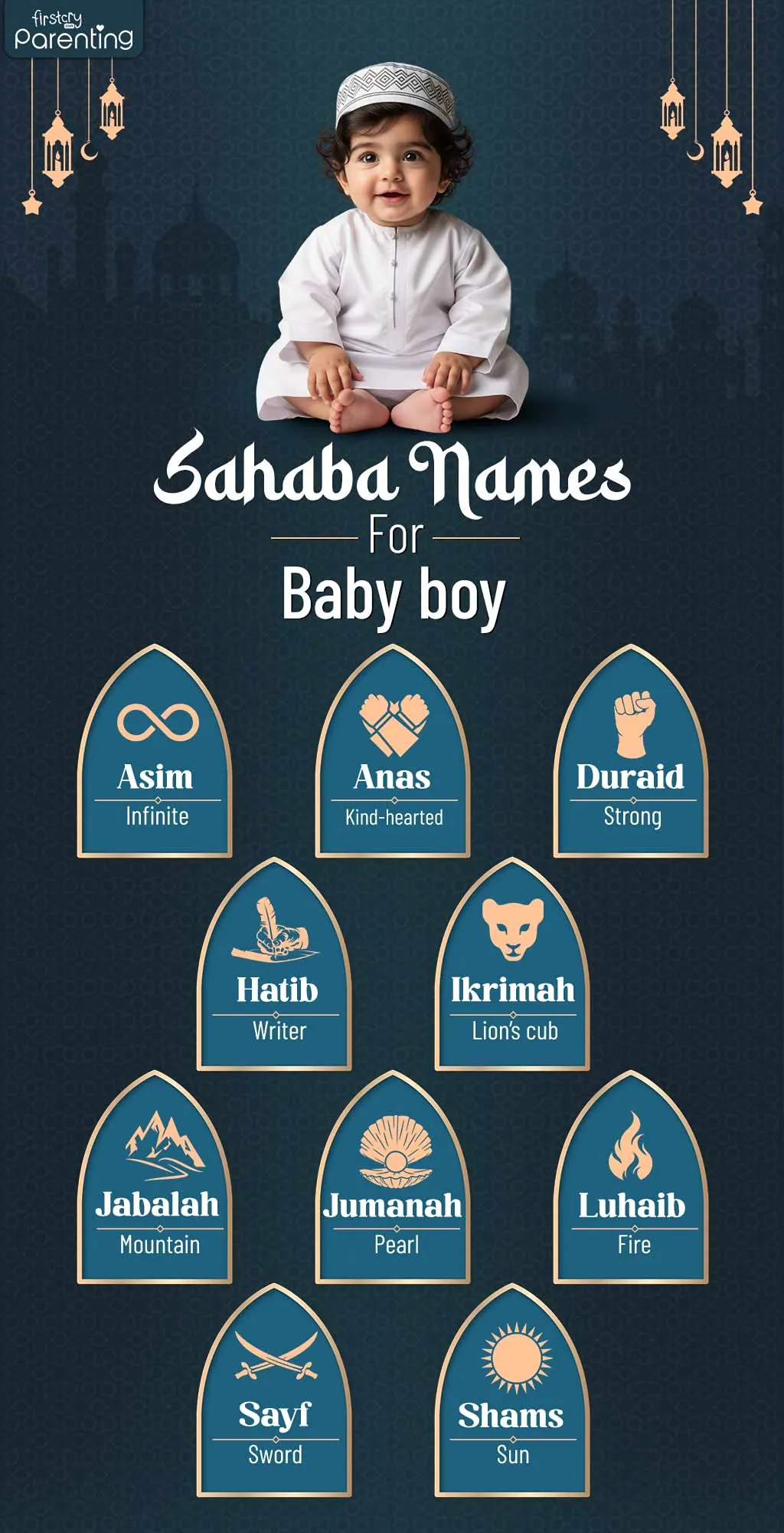 Infographic - Sahaba Names For Baby Boy