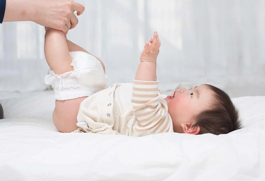 A baby with diaper rashes