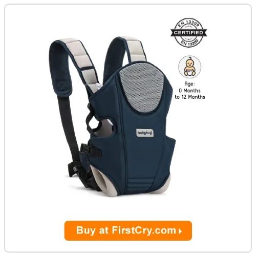 Babyhug First Blossom 3 Way Baby Carrier With Detachable Bib & Head Cushion