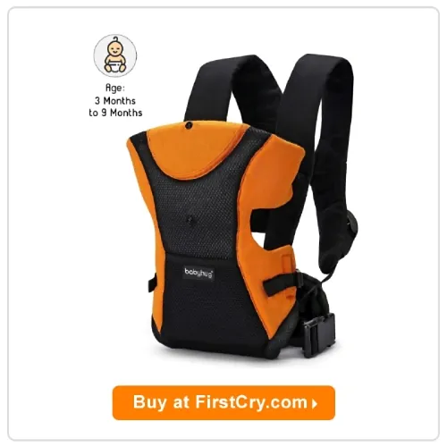 Babyhug Kangaroo Pouch 3 Way Baby Carrier Flexible Head Support