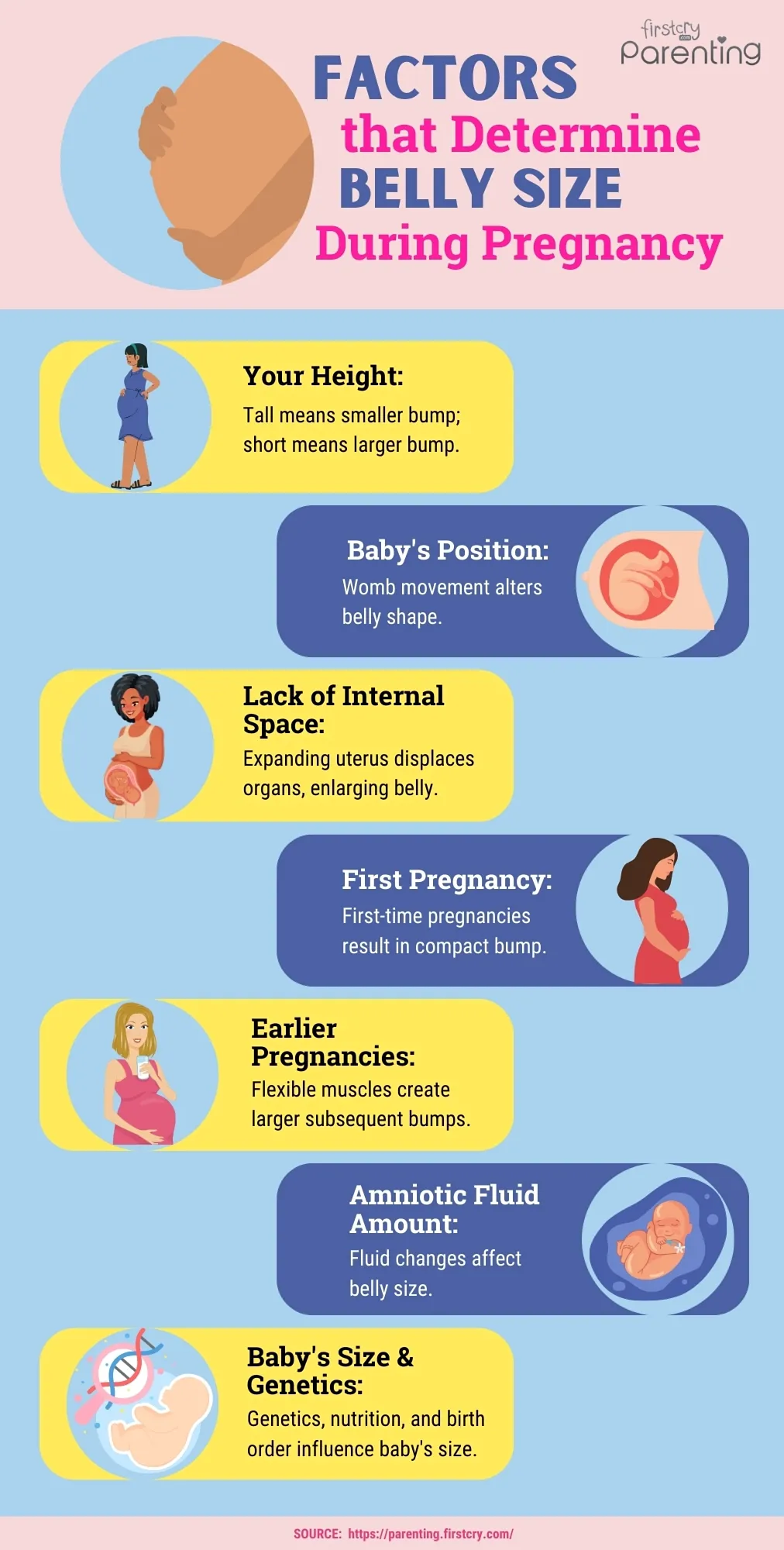 Factors that Determine Pregnancy Belly Size - Infographic
