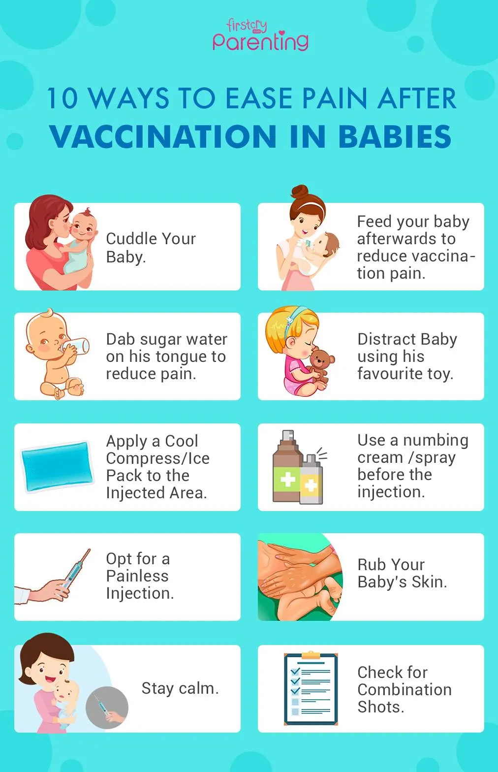 10 Ways to Ease Pain After Vaccination in Babies