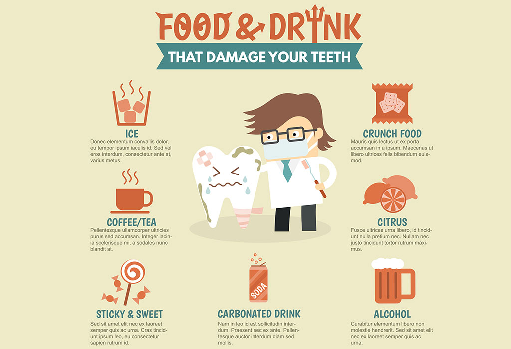 खाद्य पदार्थ जो दाँतों में सनसनाहट का कारण बनते हैं 