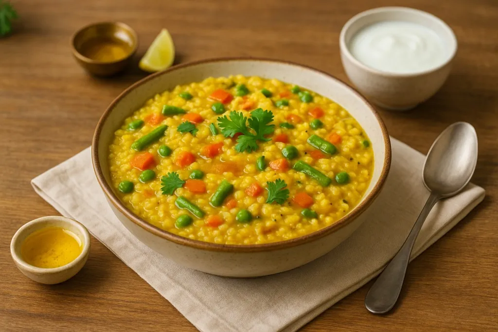 Moong Dal Khichdi With Veggies