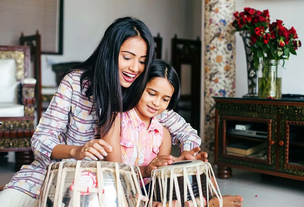 A mom and daughter together
