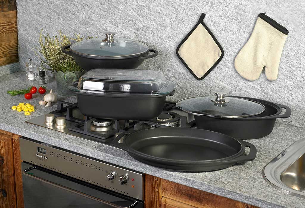 cookware in a kitchen