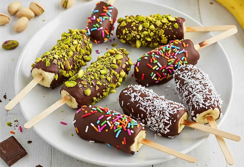 Chocolate Banana Pops Chocolate Banana Pops
