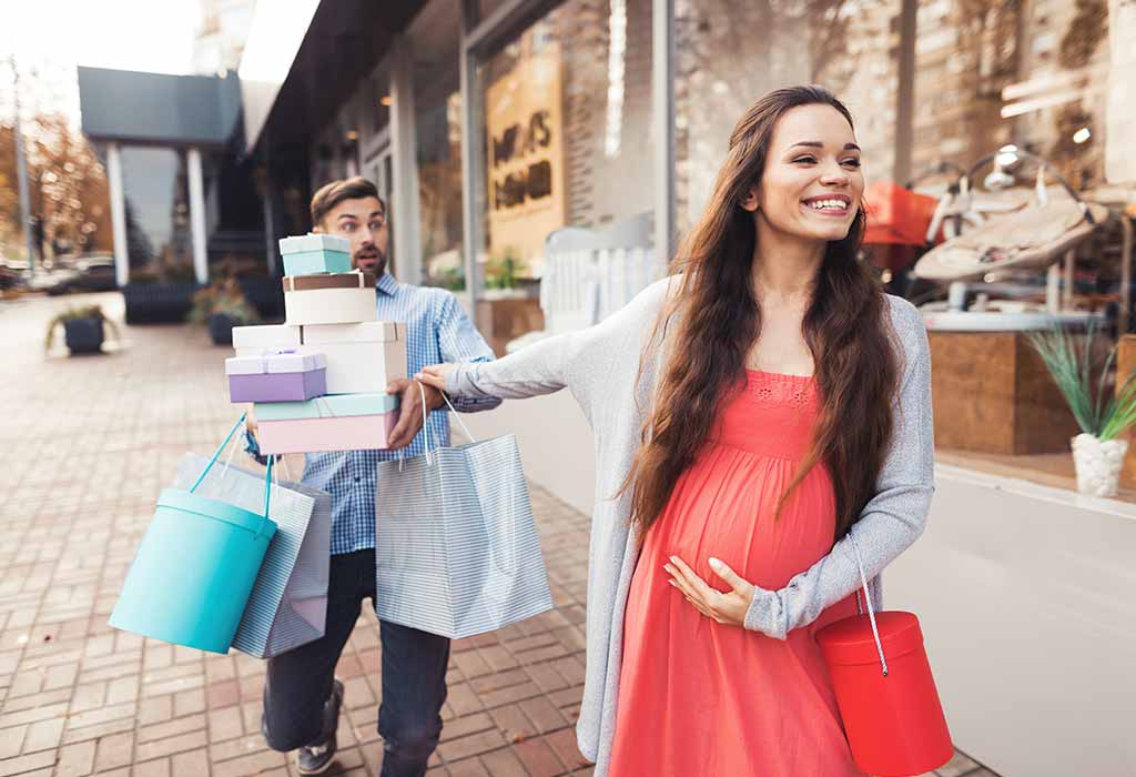 husband and wife shopping