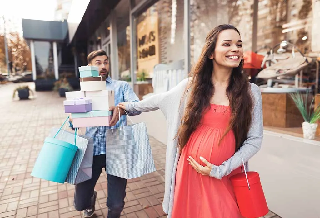 husband and wife shopping