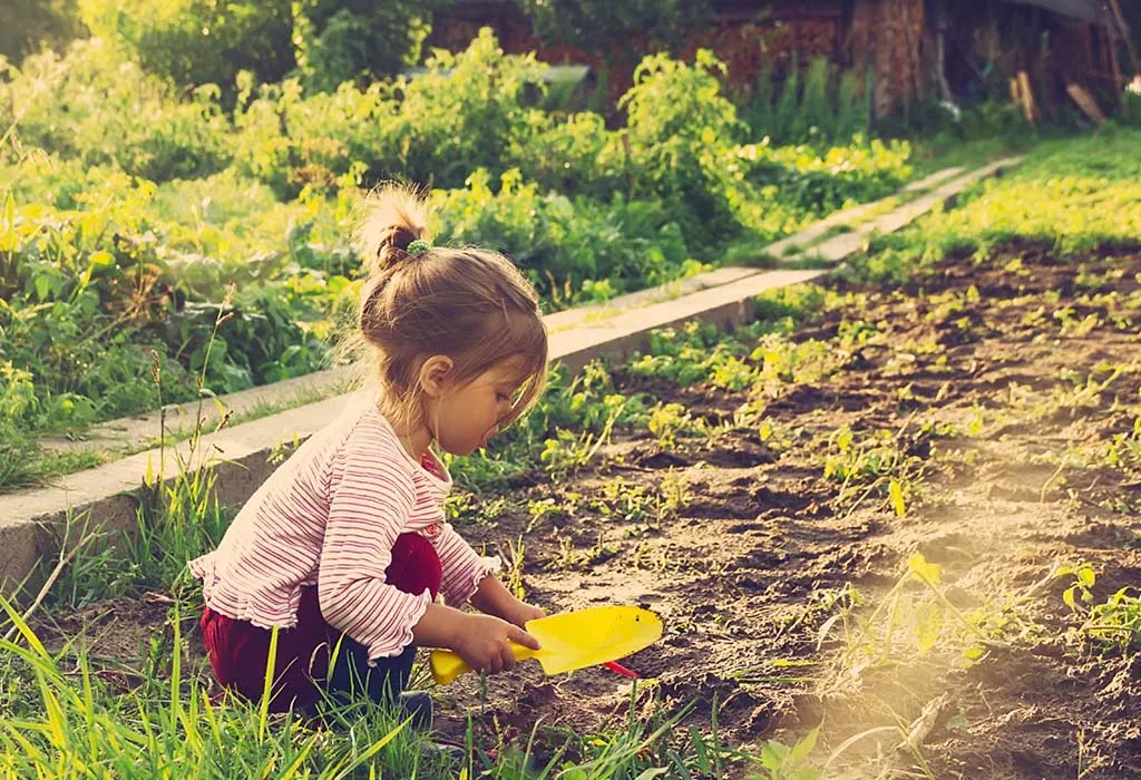 child playing outdoors
