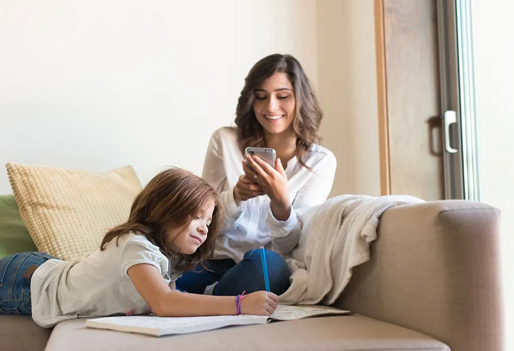 mom on the phone