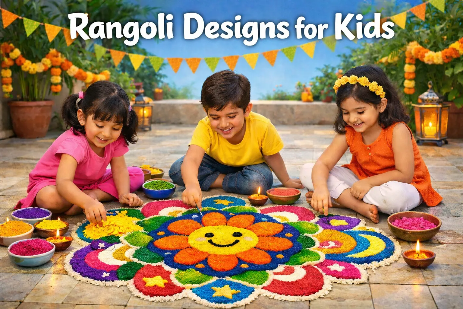 Kindeny Rangoli 30 Easy Rangoli Designs for Kids
