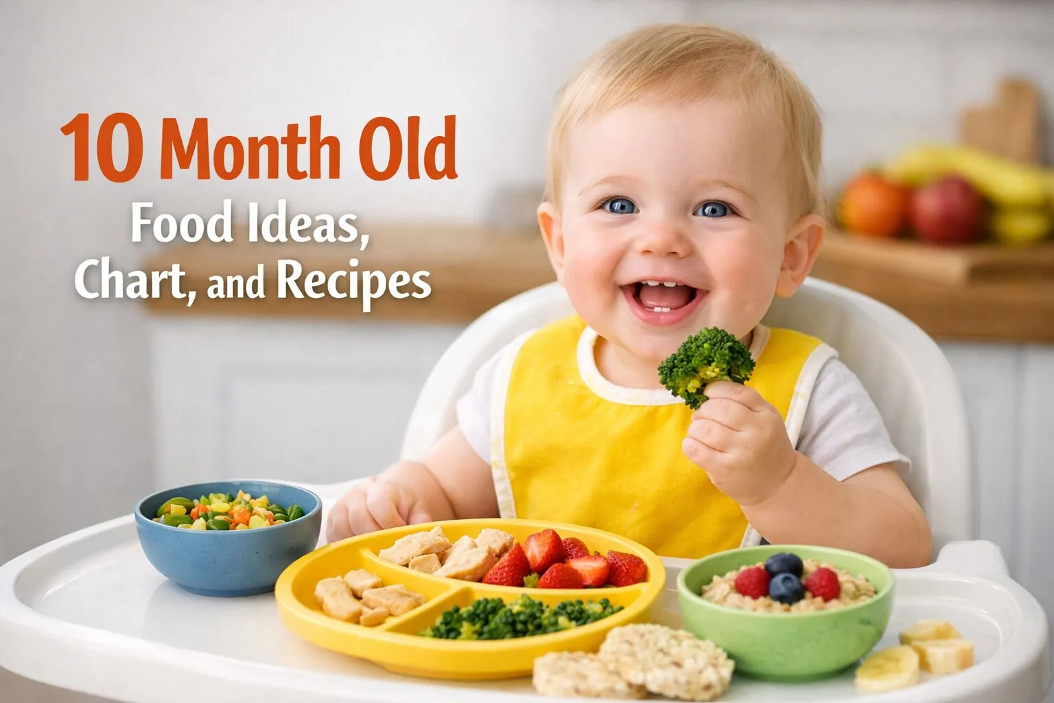 10 Month Old Food Ideas, Chart, and Recipes