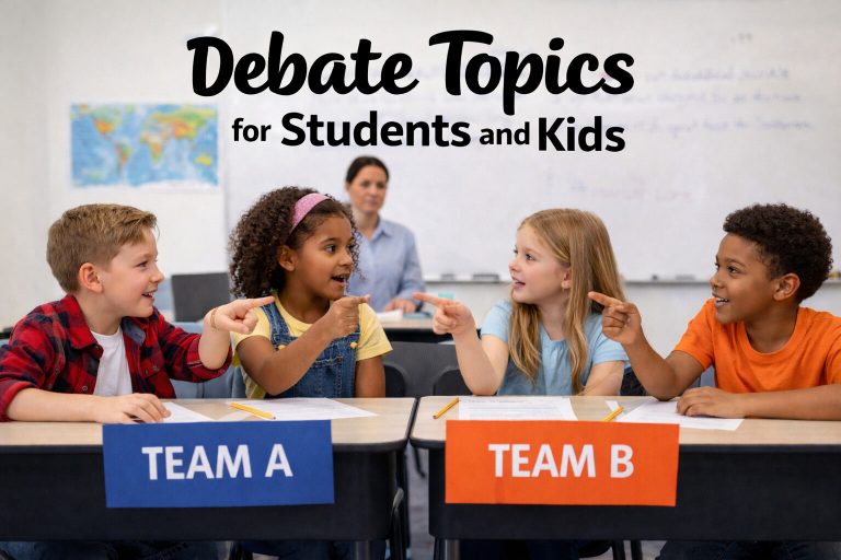 75+ Interesting Debate Topics for Students and Kids