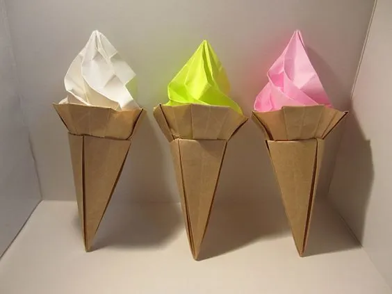 Paper ice cream cone