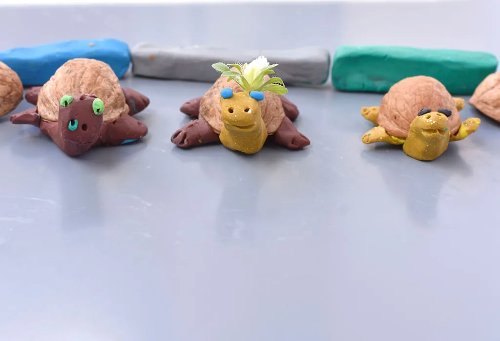 Turtle Made With Walnut Shells
