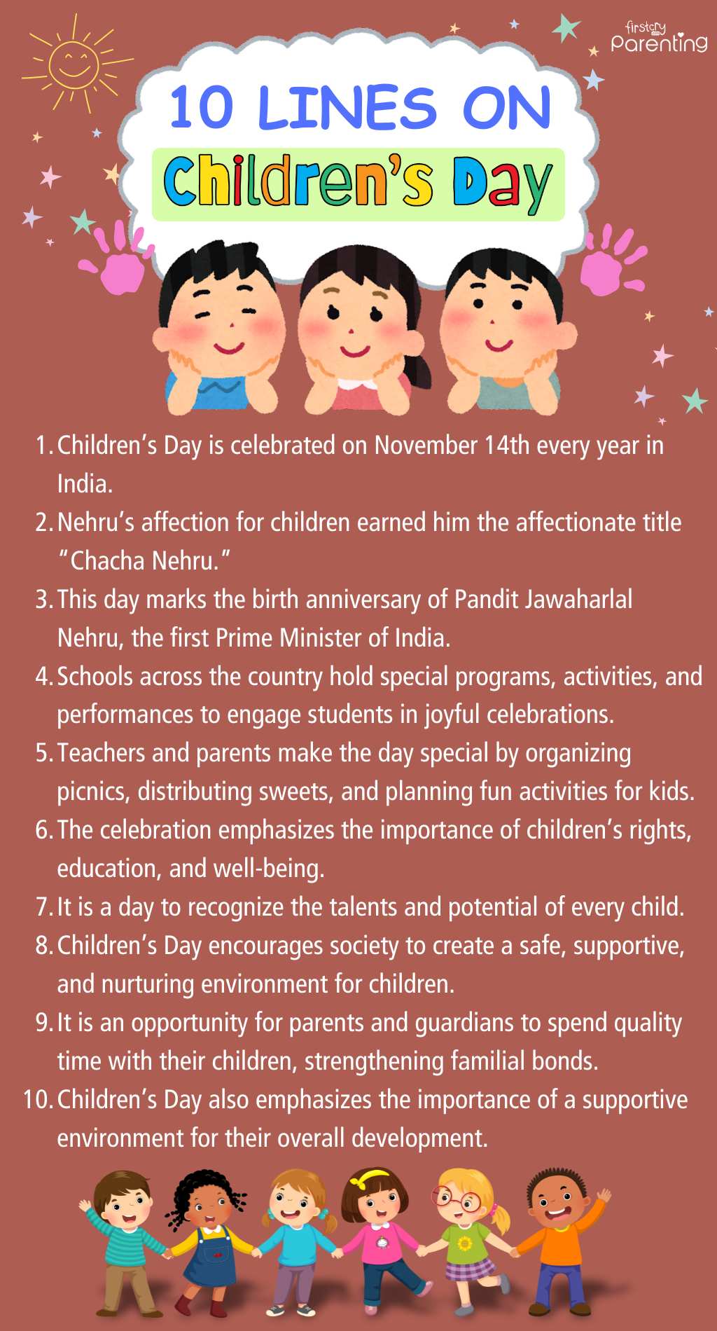 10 Lines on Children’s Day - Infographic