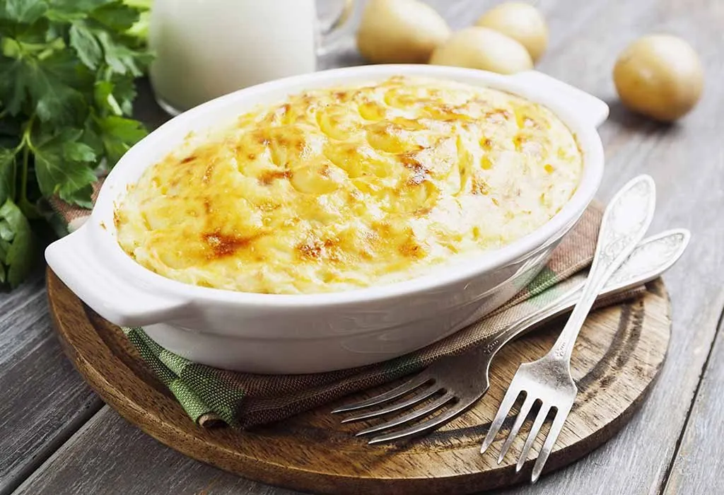 Garlic mashed potato casserole