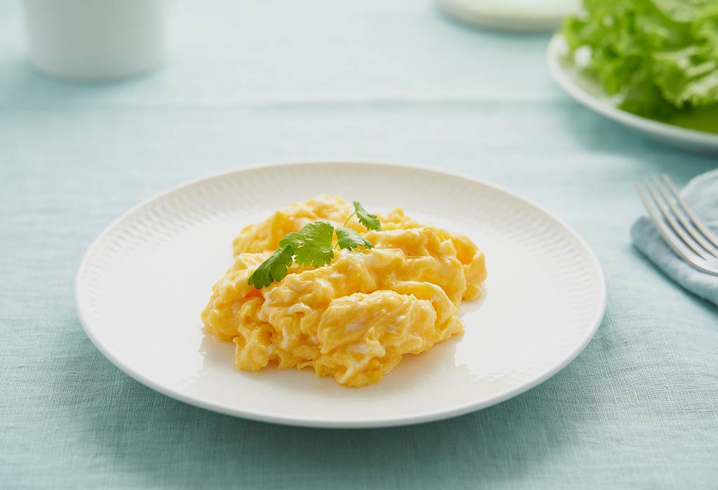 Cooked eggs