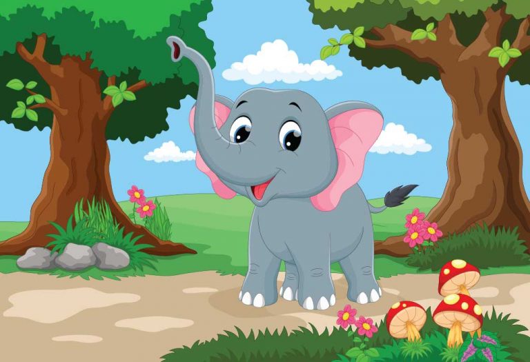 The Elephant and Her Friends (MORAL STORY)