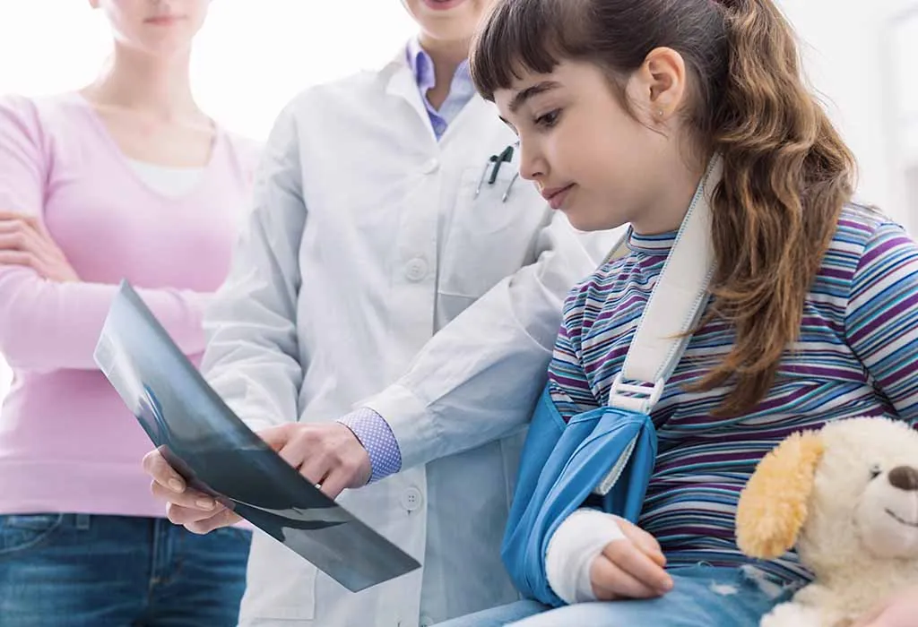 child with an arm fracture
