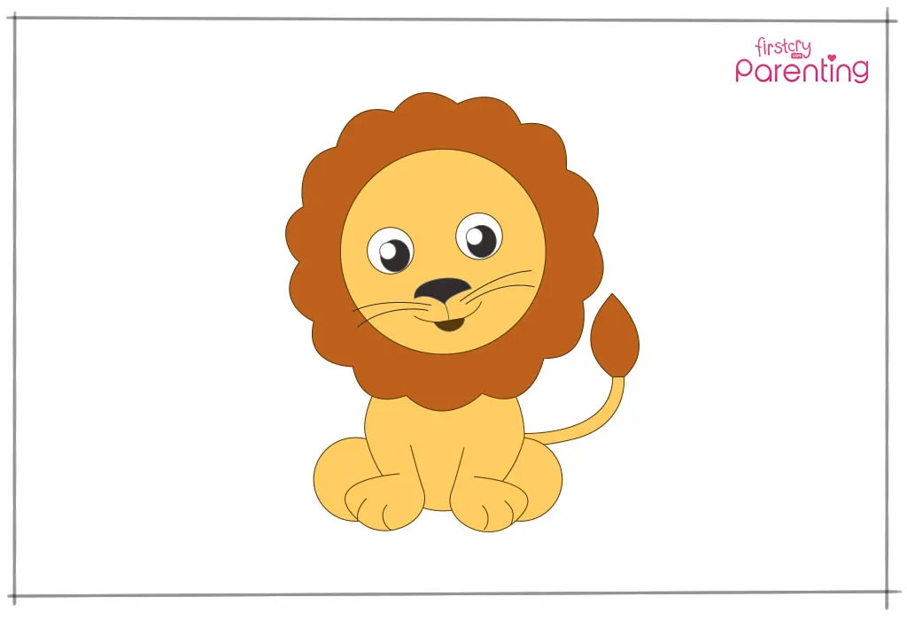 Premium Vector | A cartoon drawing of a lion with a big smile.-saigonsouth.com.vn