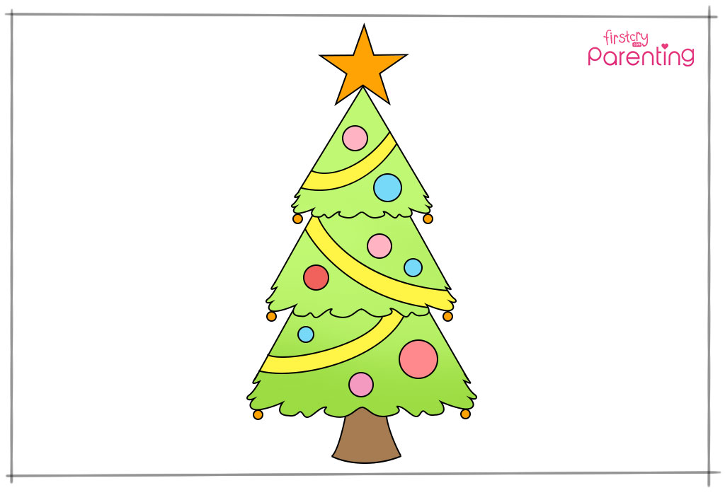 Featured image of post Christmas Tree Drawing For Kids With Colour : Christmas coloring pages for kids.