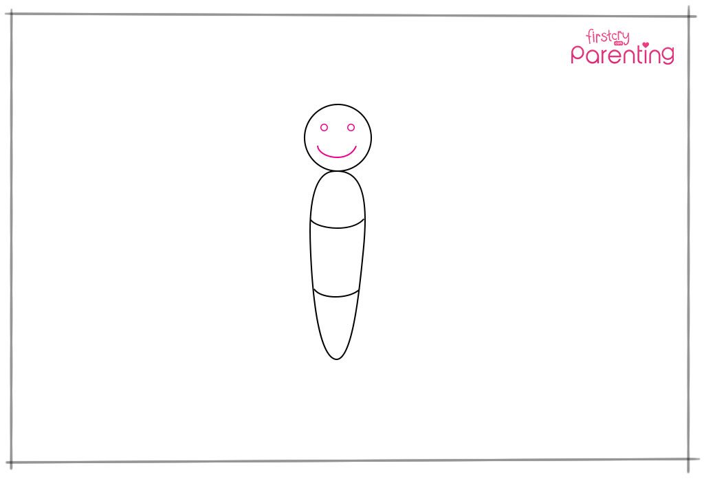 Step 4: Draw a smiley.