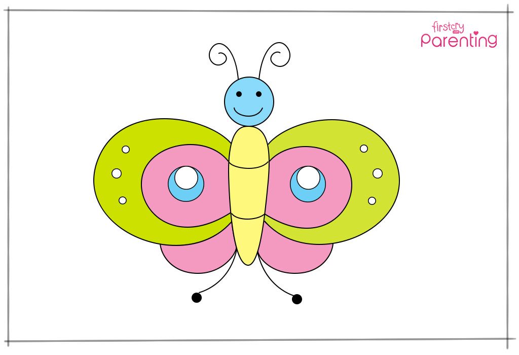 Featured image of post Butterfly Drawing Images Easy With Colour