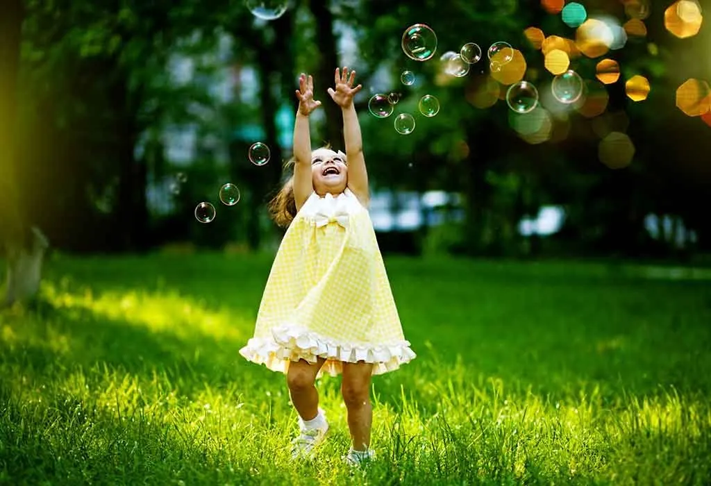 child enjoying the outdoors