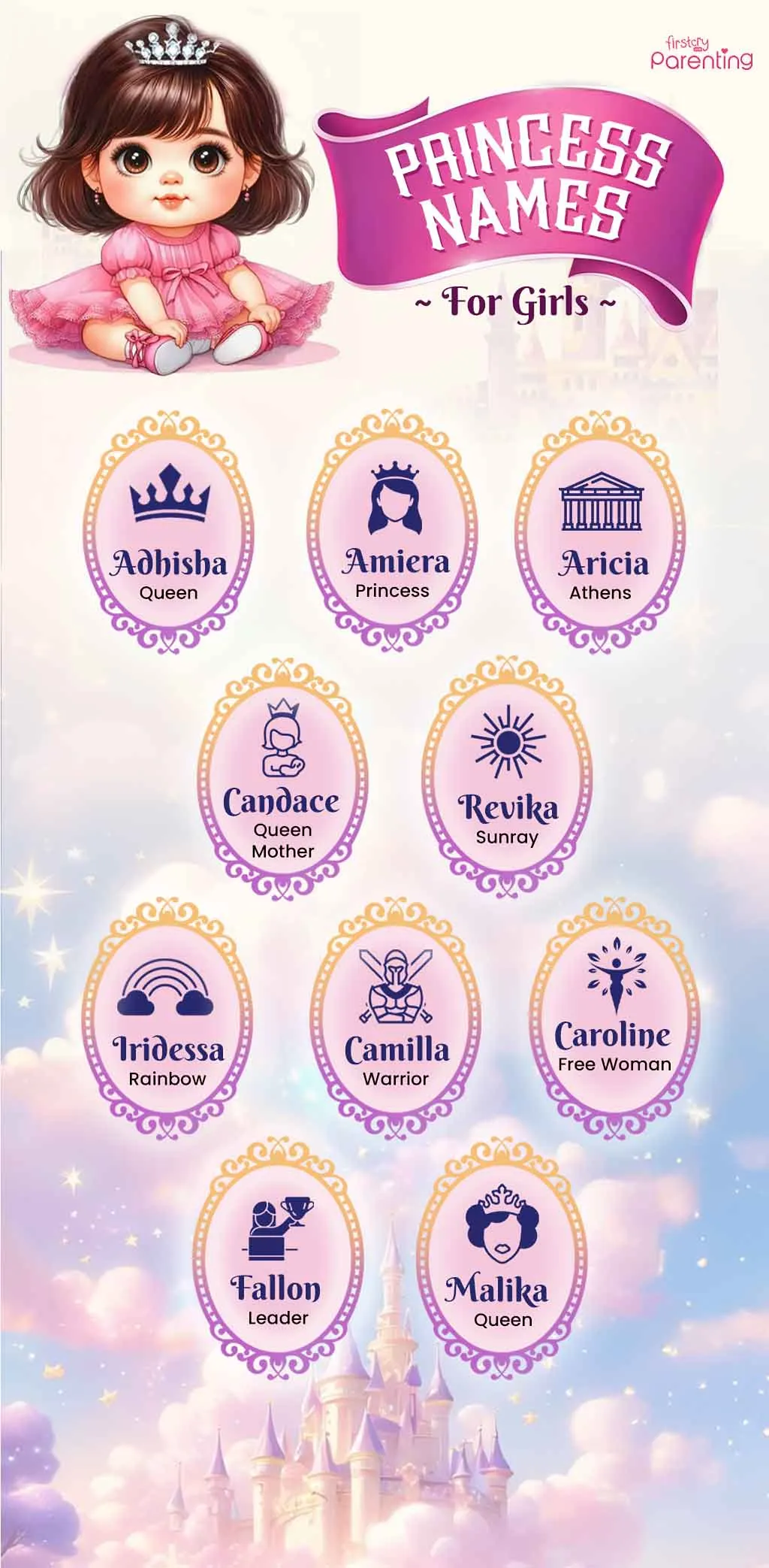 Infographic- Princess Names for Girls With Meanings