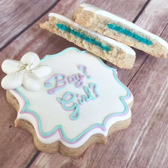 Sugar Cookies for Gender Reveal