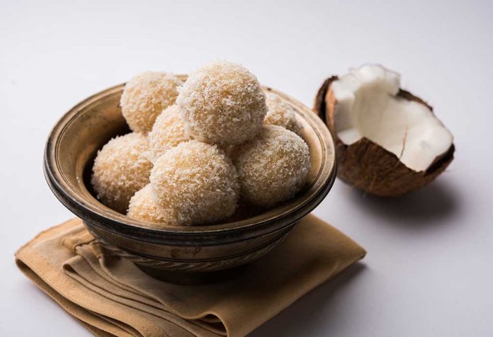 Coconut and Mava Ladoo Recipe Coconut and Mava Ladoo Recipe