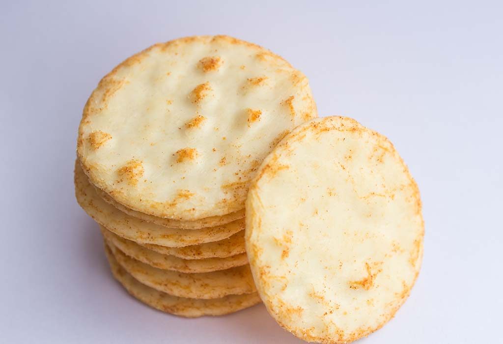 homemade baby rice crackers