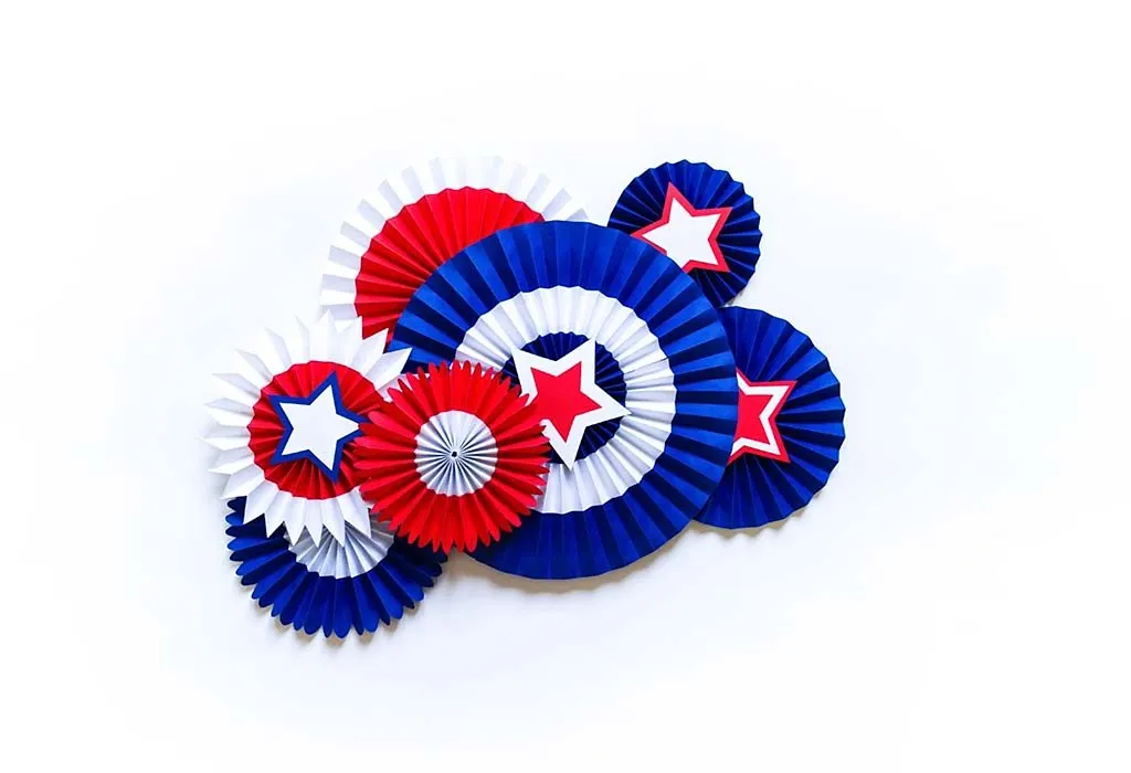 4th July Red White and Blue Star Wreath