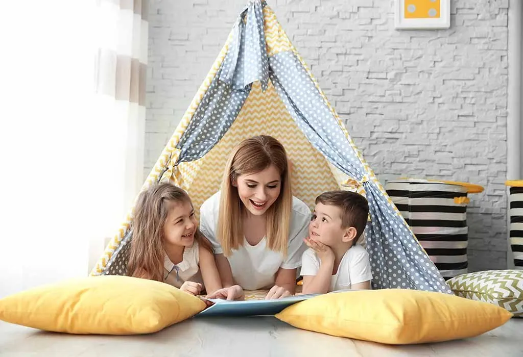 babysitter with kids