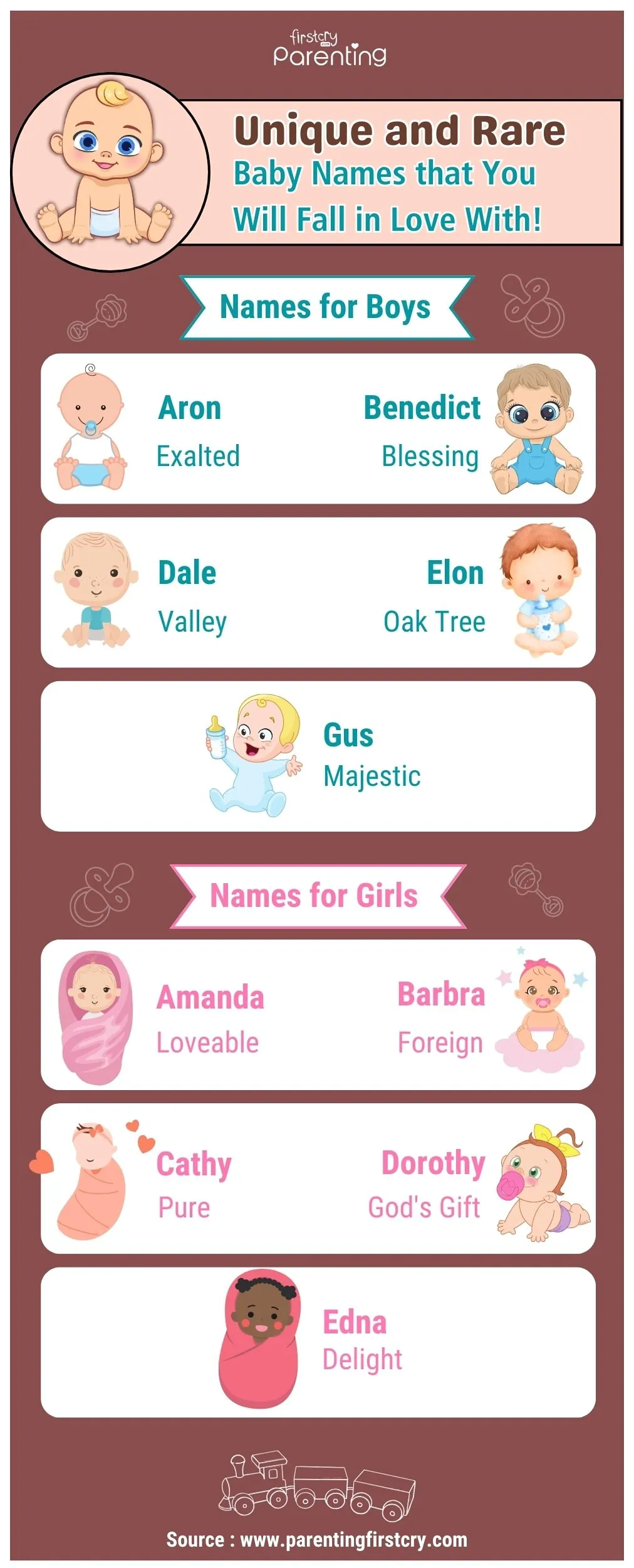 Infographic: Rare Baby Names that You Will Fall in Love With
