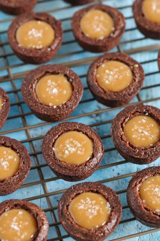 Salted Caramel Brownie Bites