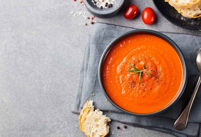 Tomato Pumpkin Masoor Dal Soup Recipe