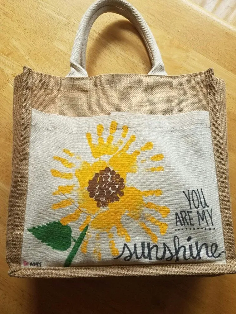 Mother's Day Gift Idea – Handprint Tote Bags – Nifty Mom