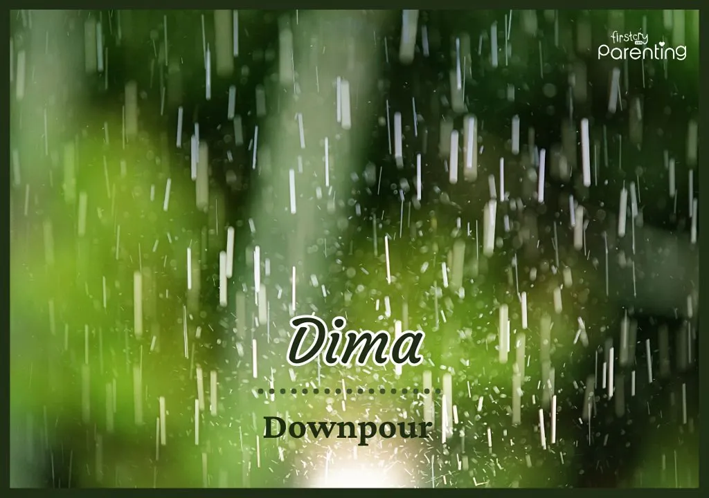 Dima - Names That Mean “Storm, Wind, Lightning, Air, Rain, Cloud Or Sky”