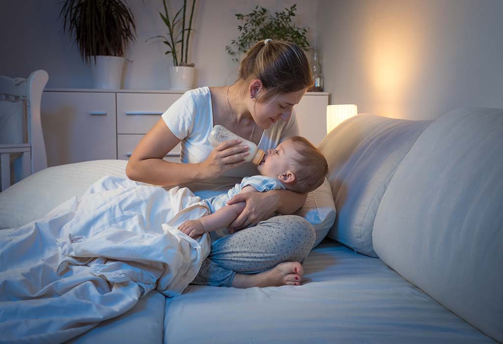 A new mother breastfeeding her baby