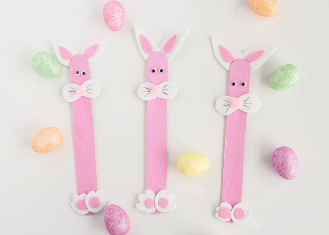 Popsicle Stick Easter Bunny