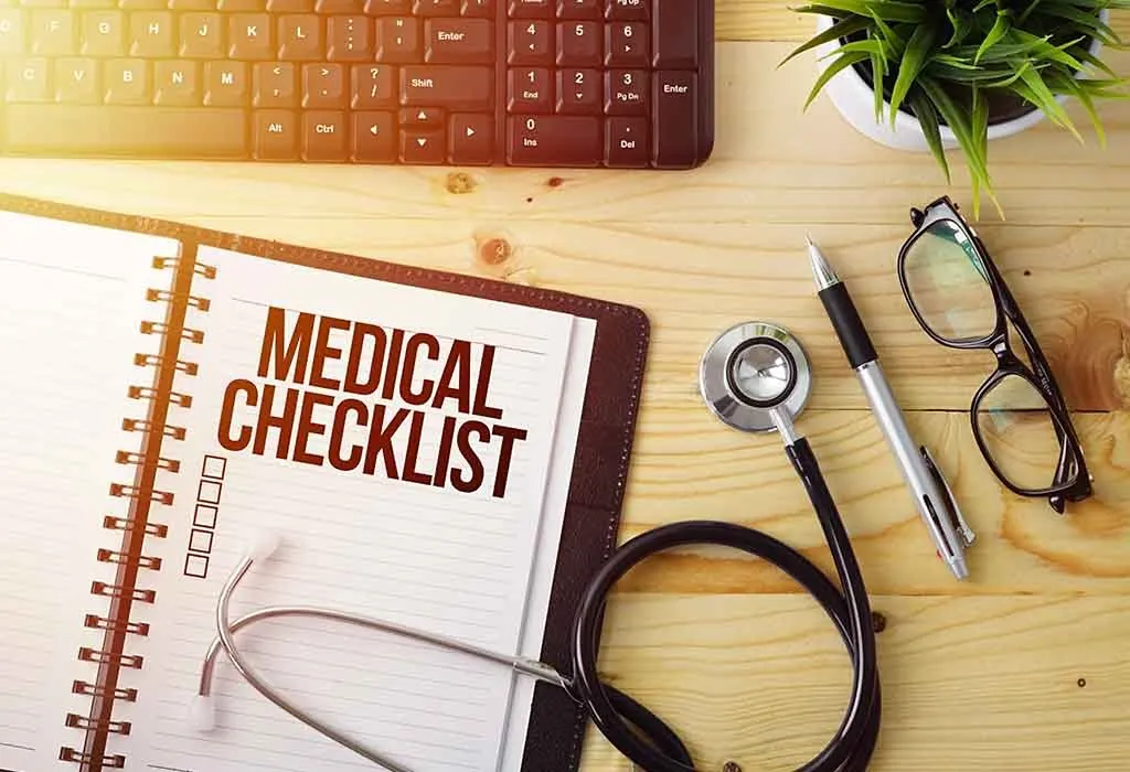 Medical details in a checklist
