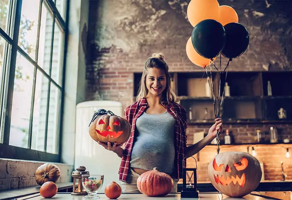 Jack-O-Lantern Pregnant Pumpkin